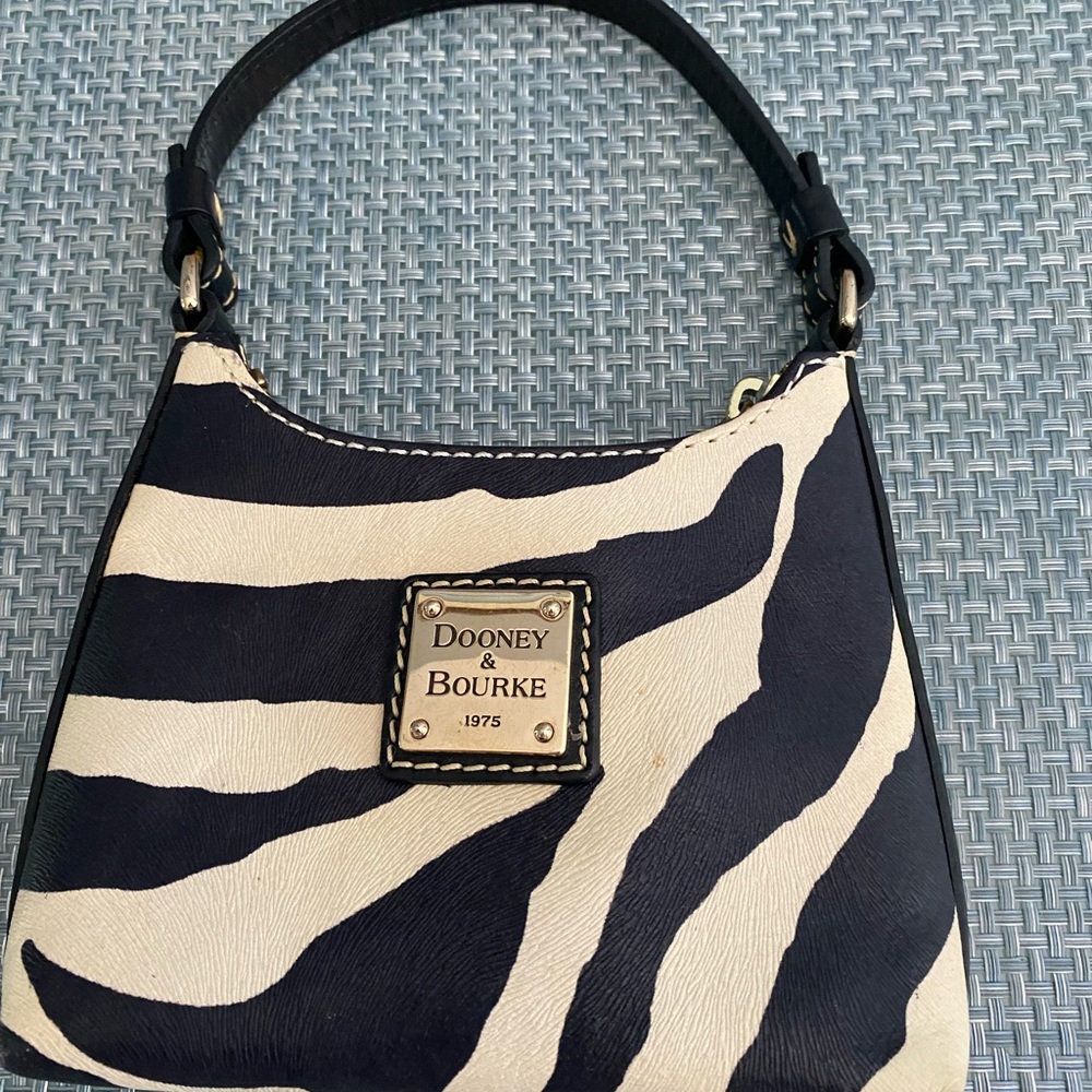 Dooney & Bourke Black and White Zebra Mini Bag